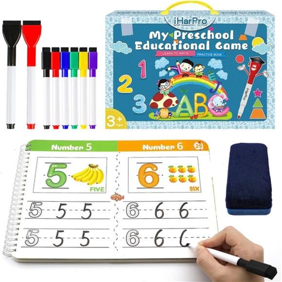 Handwriting Practice Book for kids,Toddlers Preschool Learning Activity 40 Pages - Picture 1 of 6